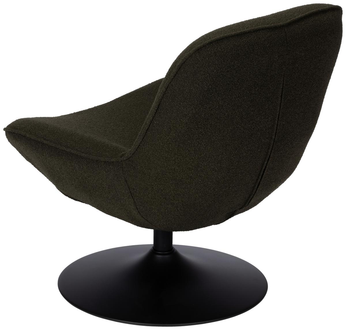 Relaxsessel Ramo Dunkelgrün B: 69 cm - Dunkelgrün/Schwarz, Basics, Textil/Metall (69/77/72cm) - Livetastic
