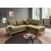 Ecksofa Valentina Olivgrün S: 230x200 Cm - Naturfarben/Olivgrün, MODERN, Textil (230/200cm) - Livetastic