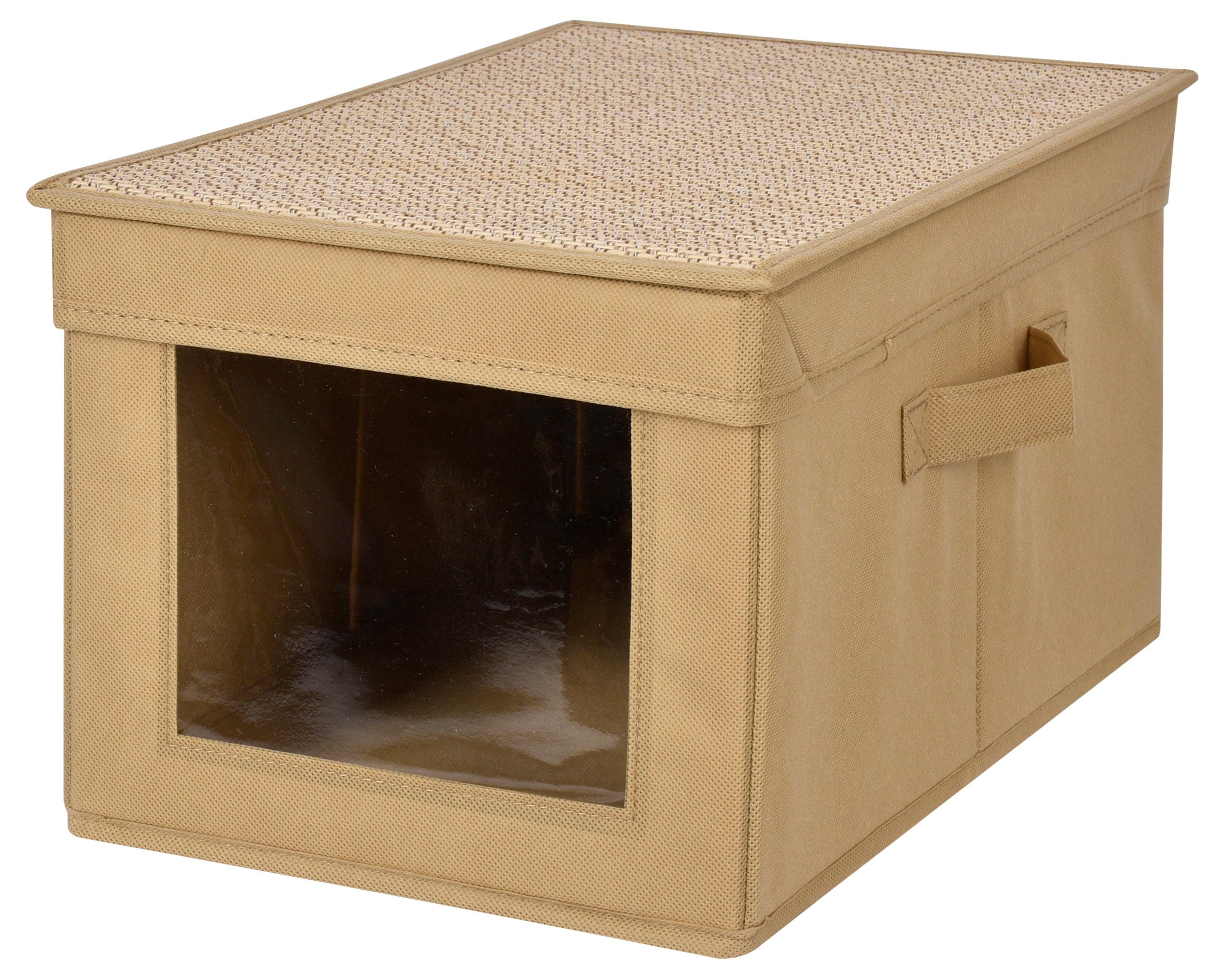 Úložný box SMART - béžová, Konventionell, kartón/textil (25/21/38cm) - Mömax