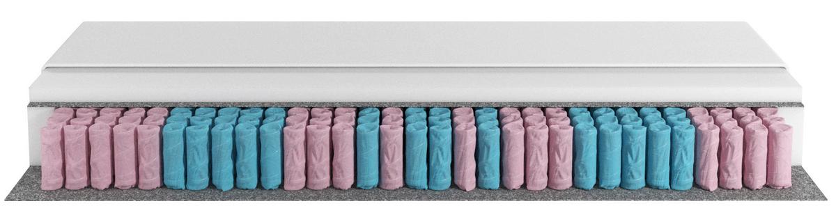 Boxspringbett Mit Topper 180x200 Cm King De Luxe-F - Silberfarben/Schwarz, KONVENTIONELL, Textil (180/115/210cm) - MID.YOU