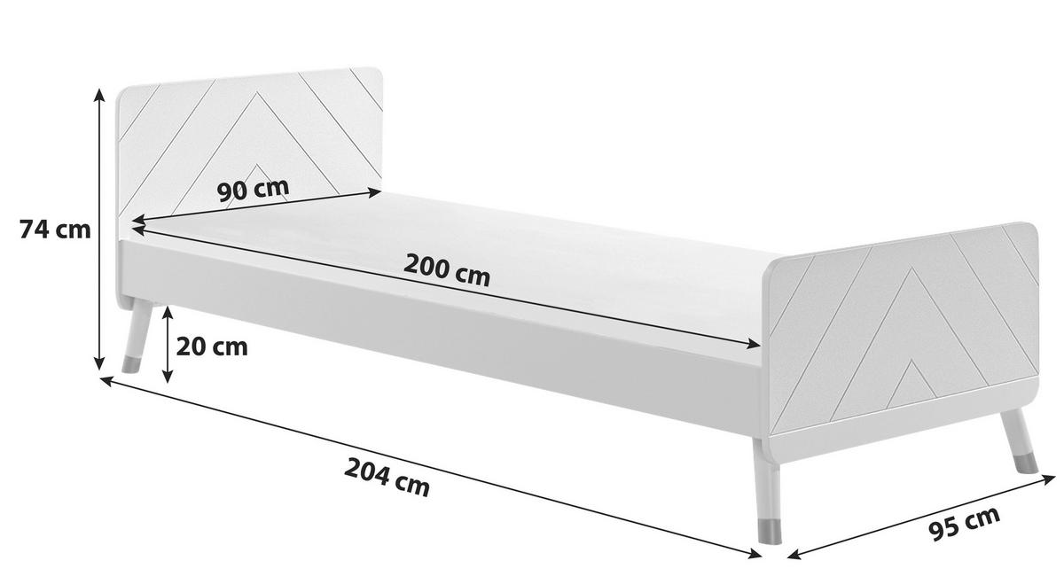 Bett Mit Lattenrost 90x200 Cm Billy Olivgrün - Olivgrün, KONVENTIONELL, Holzwerkstoff (90/200cm) - MID.YOU