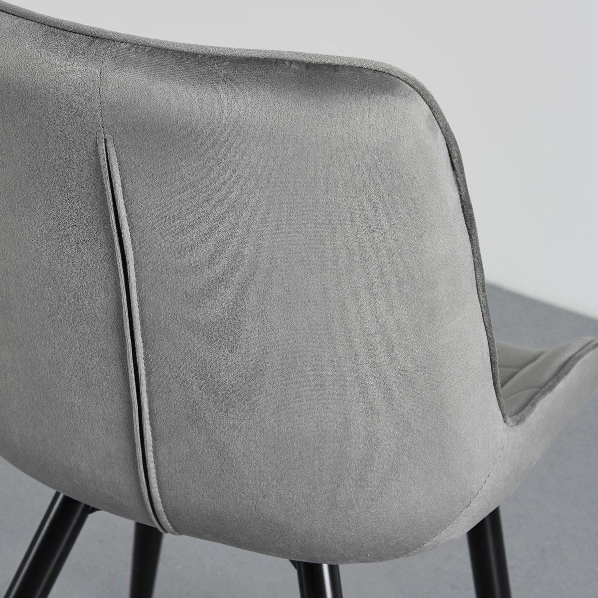 Jídelní židle ALINA šedá - šedá/černá, Moderní, kov/dřevo (59/84/51cm) - Bessagi Home