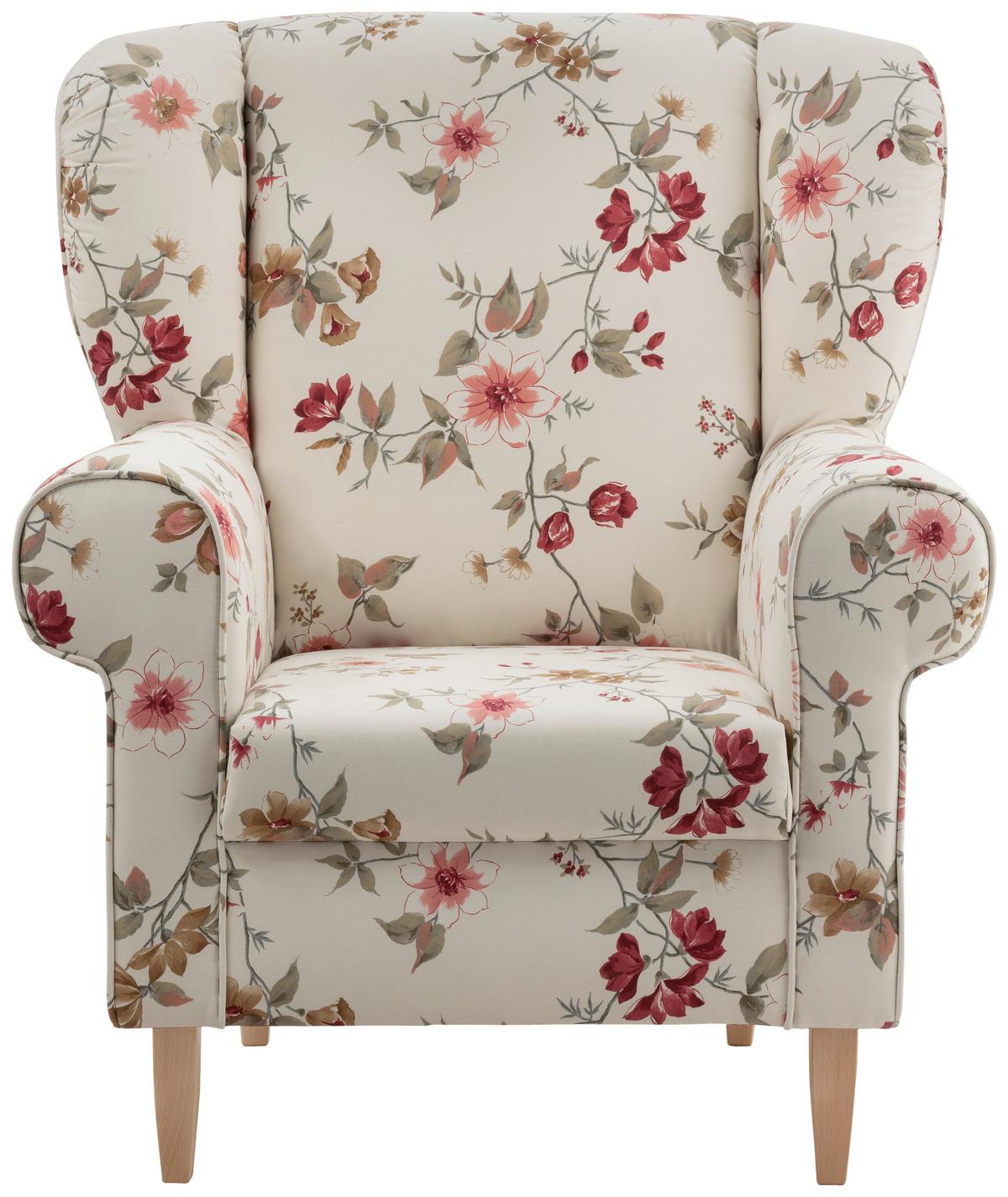 Sesselset Asino Beige/rot B: 80 Cm - Beige/Rot, KONVENTIONELL, Textil (80/102/86cm) - Livetastic