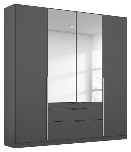 Drehtürenschrank 181cm Alabama, Grau - Silberfarben/Grau, MODERN, Holzwerkstoff (181/229/54cm) - Rauch Möbel