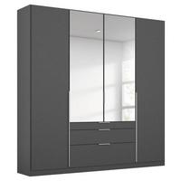 Drehtürenschrank 181cm Alabama, Grau - Silberfarben/Grau, MODERN, Holzwerkstoff (181/229/54cm) - Rauch Möbel