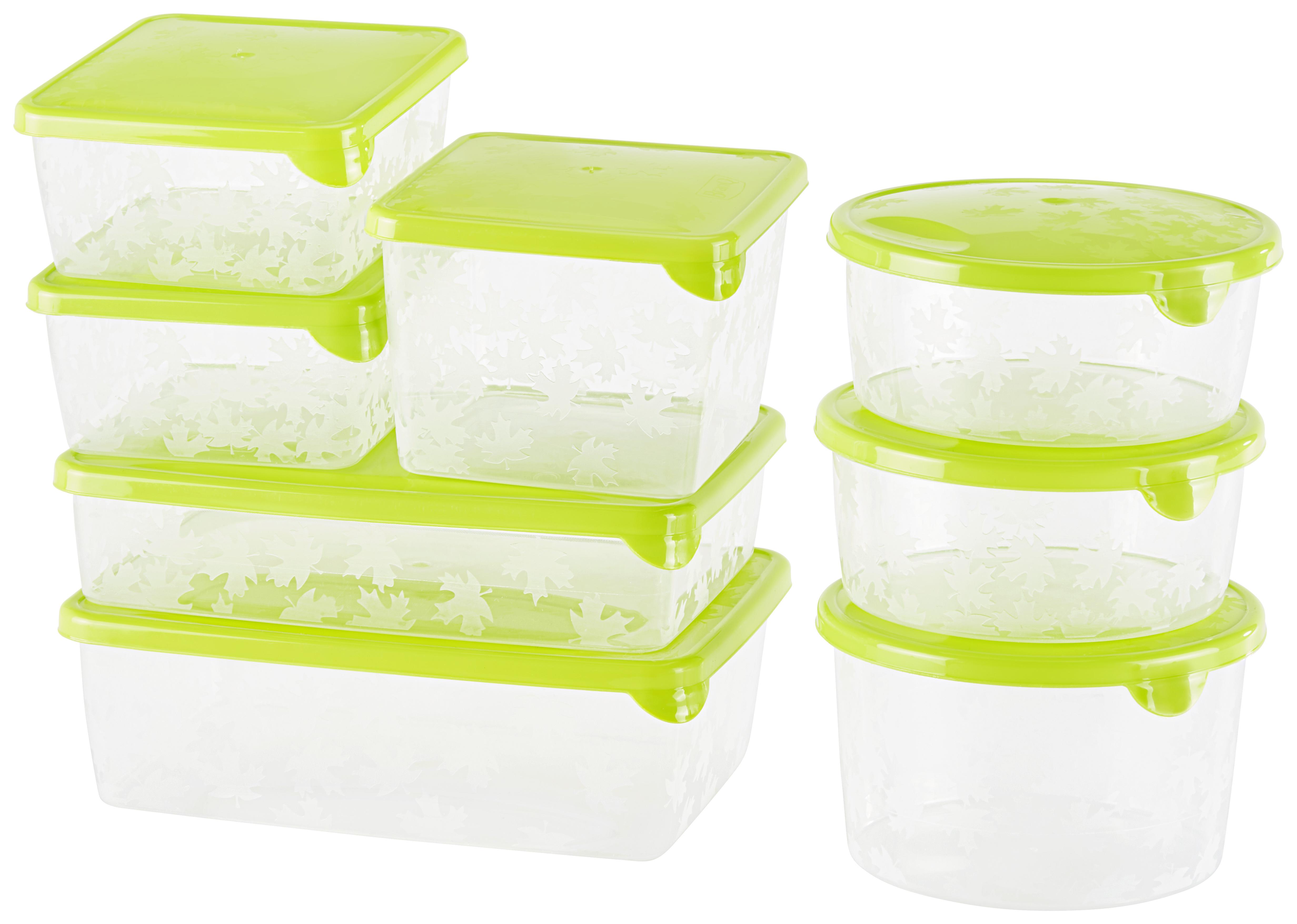 Set aus 8 transparenten Frischhaltedosen mit Deckel