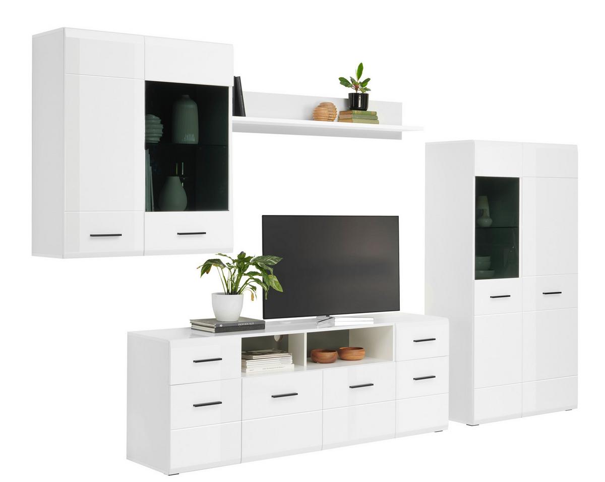 Tv-element Avanti Weiß/anthrazit B: 180cm - Anthrazit/Weiß, MODERN, Holzwerkstoff (180/63,7/41,6cm) - Hom`in