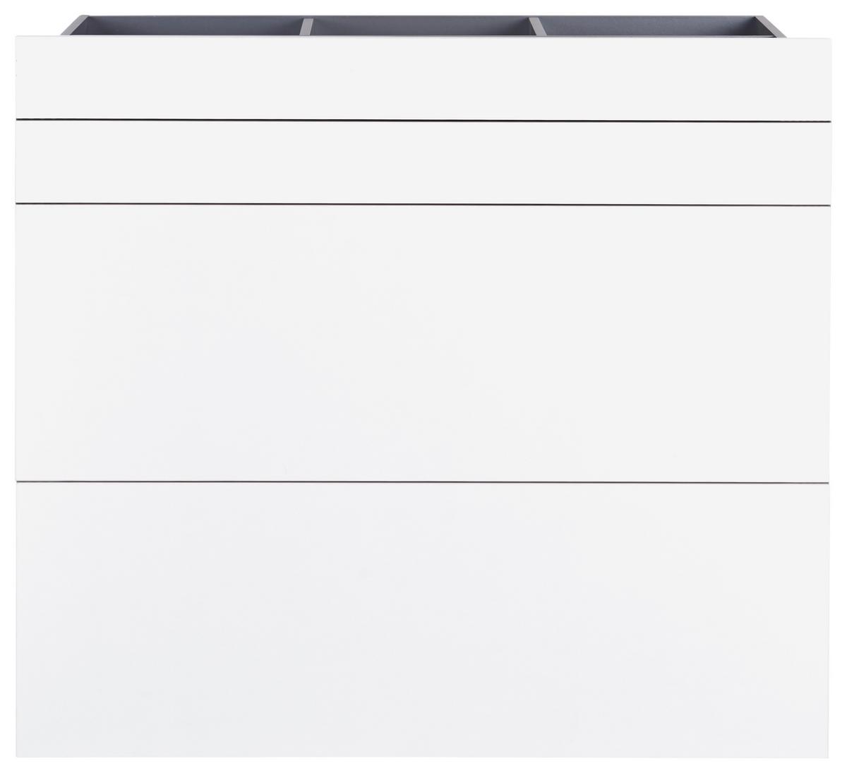 Schubladenset Unit Weiß B: 91 cm, Vollauszug - Weiß, MODERN, Holzwerkstoff (91/83/47cm) - Ondega