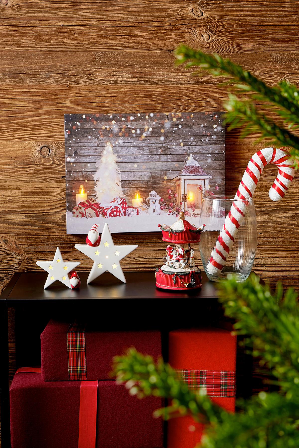 Dekostern Aus Keramik - Weiß, Basics, Keramik (14,5/14/3,5cm)