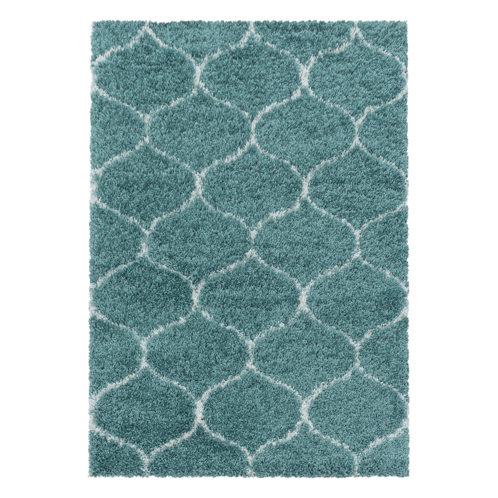 Webteppich Blau Naturfaser Salsa 280x370 cm