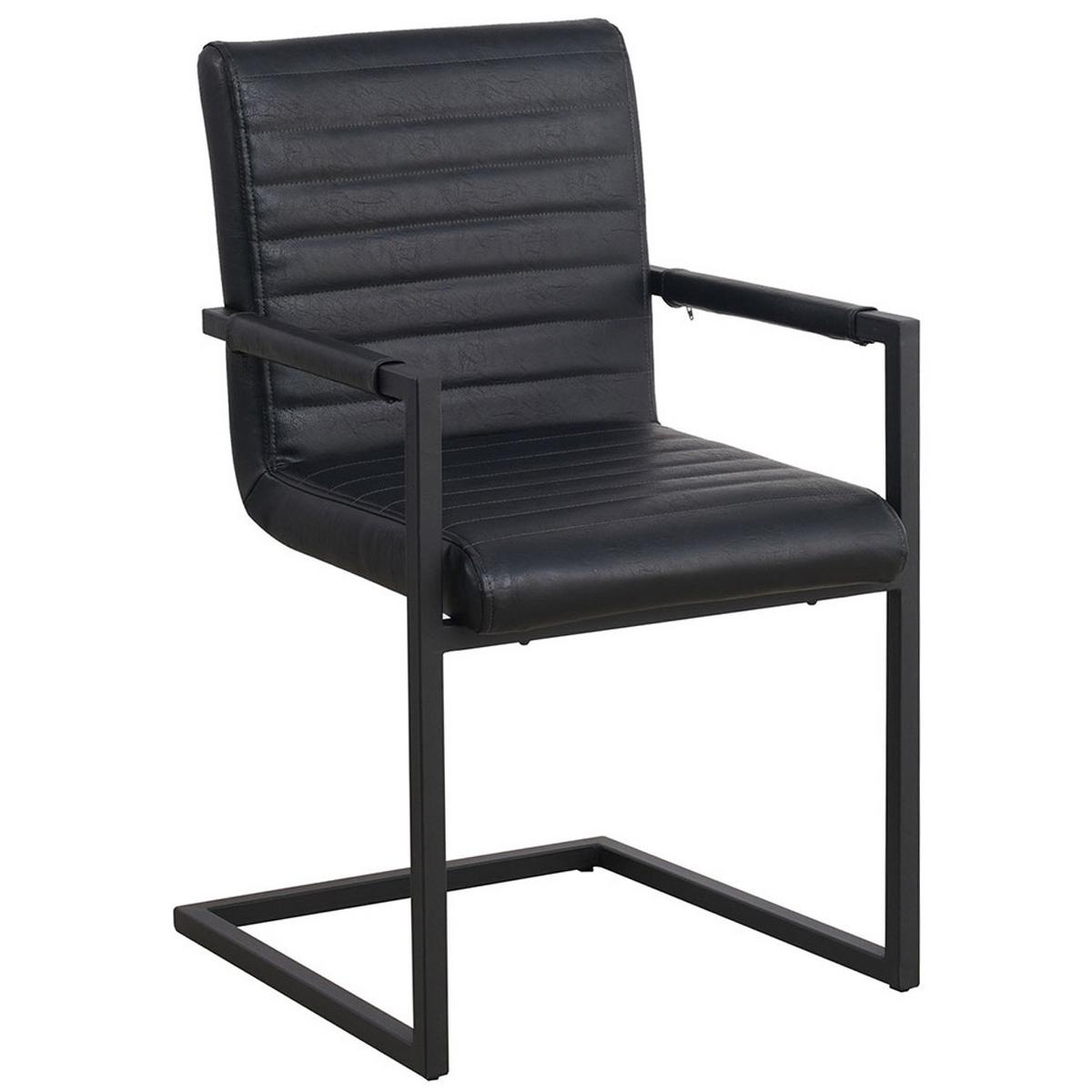 SADA ŽIDLÍ S PODRUČKAMI KUBIS - černá, Lifestyle, kov/textil (54/86/57cm) - MID.YOU