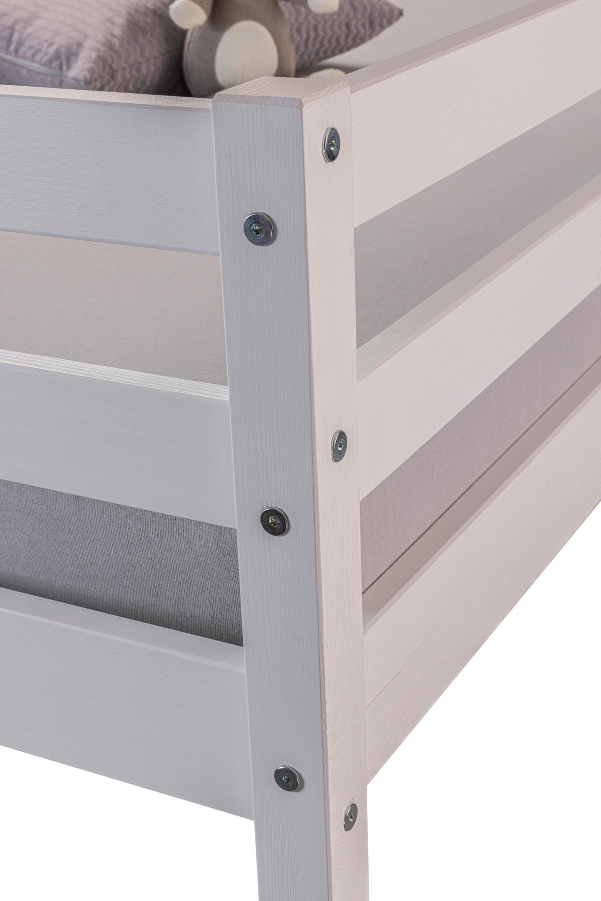 Etagenbett Sleepy Cloud Weiß 90-140x200cm - Weiß/Naturfarben, MODERN, Holz (90-140/200cm) - MID.YOU