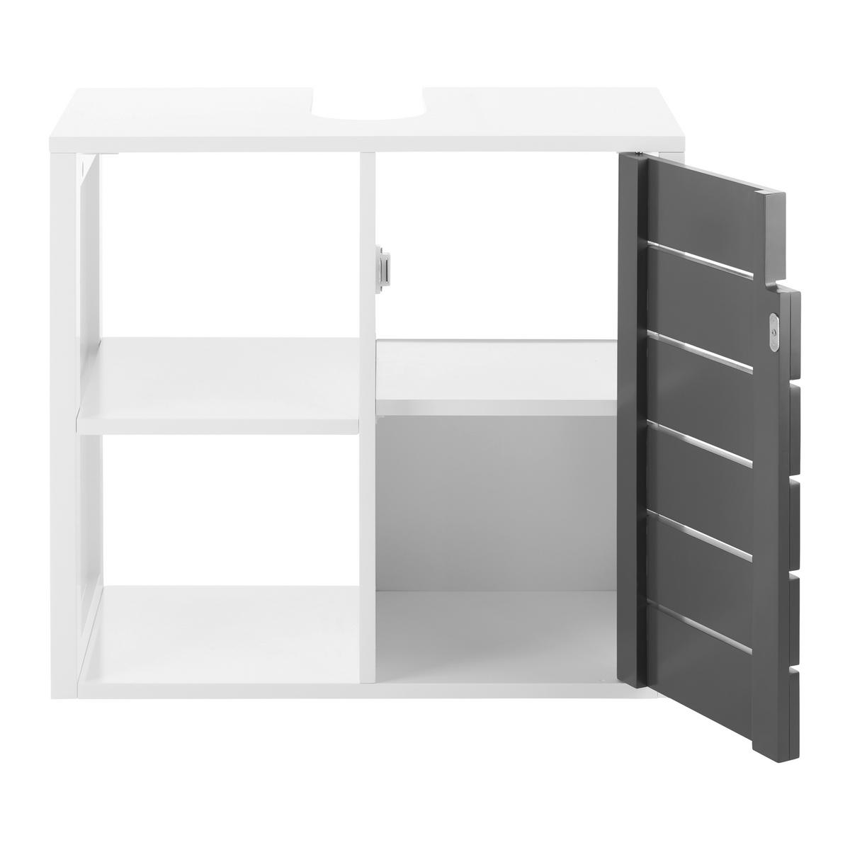 Skříňka pod umyvadlo TIA - šedá/bílá, Moderní (60/54/30cm) - P & B
