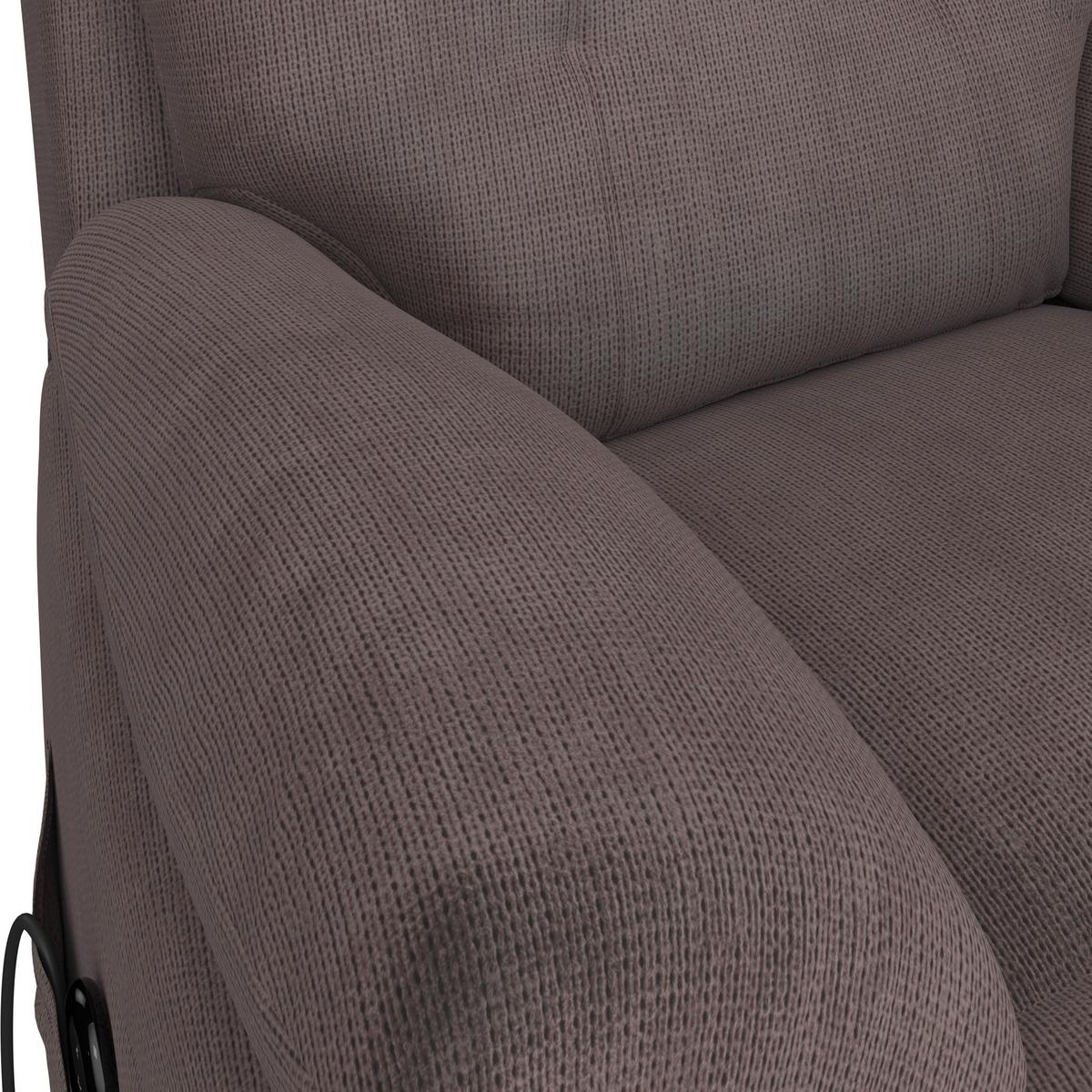 Relaxsessel Mario Webstoff braun, B: 89 cm - Schwarz/Braun, MODERN, Textil/Metall (89/107/94cm) - James Wood