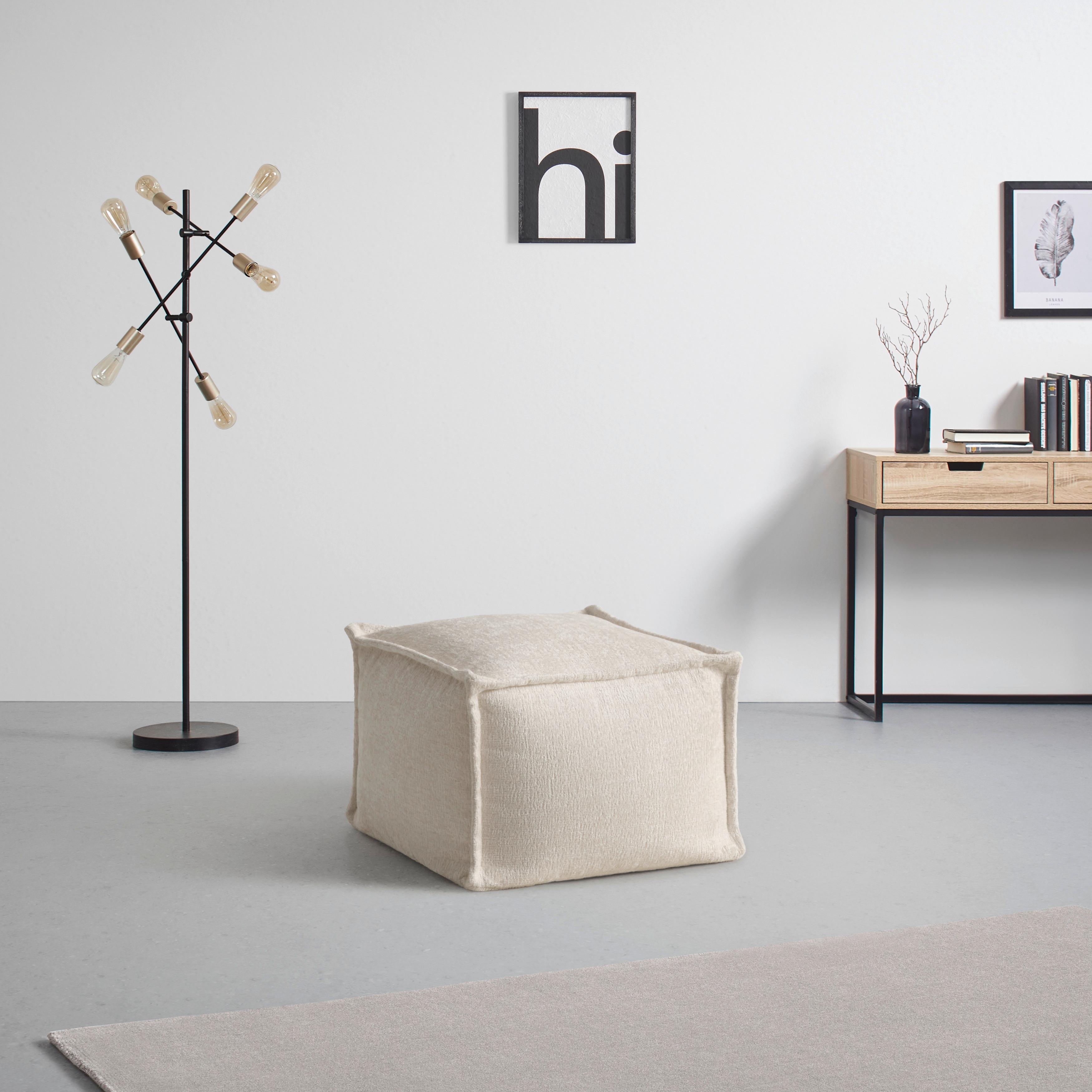 Taburetka CUBE MEGA, béžová, 270 litrov - béžová, Modern, textil (70/40/70cm) - Mömax