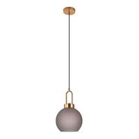 Hängeleuchte Luton Pendant - Messingfarben/Grau, Basics, Glas/Metall (25/33cm)