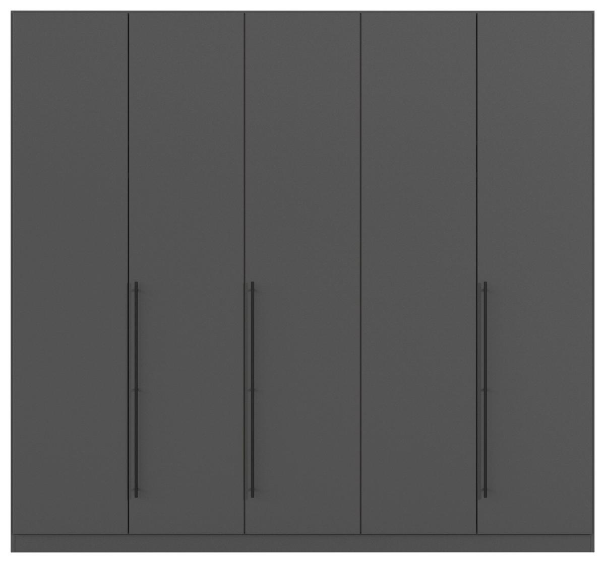 Kleiderschrank Safari B: 226 cm - Grau, KONVENTIONELL, Holzwerkstoff (226/210/54cm)