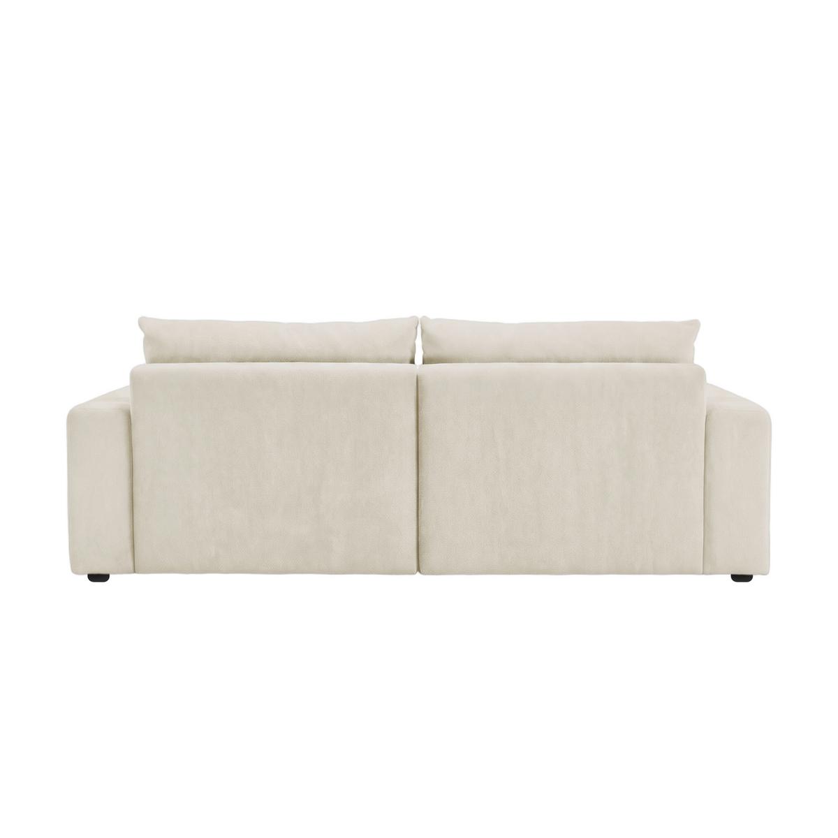 Megasofa Mega Chenille beige, B: 255cm - Beige/Schwarz, Trend, Textil (255/94/126cm) - Luca Bessoni