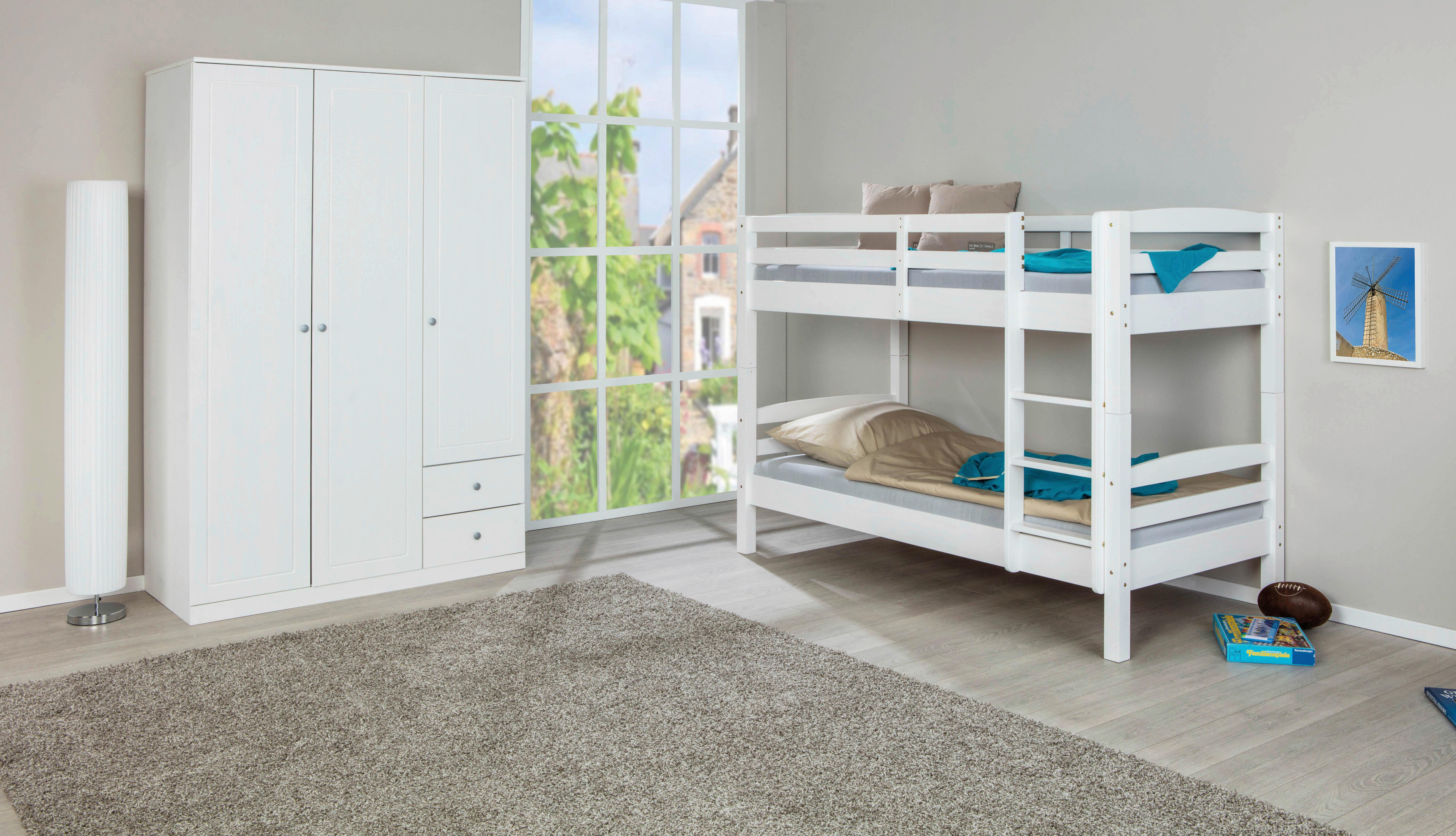 Etagenbett Rick - Weiß/Naturfarben, MODERN, Holz (90/190cm) - MID.YOU