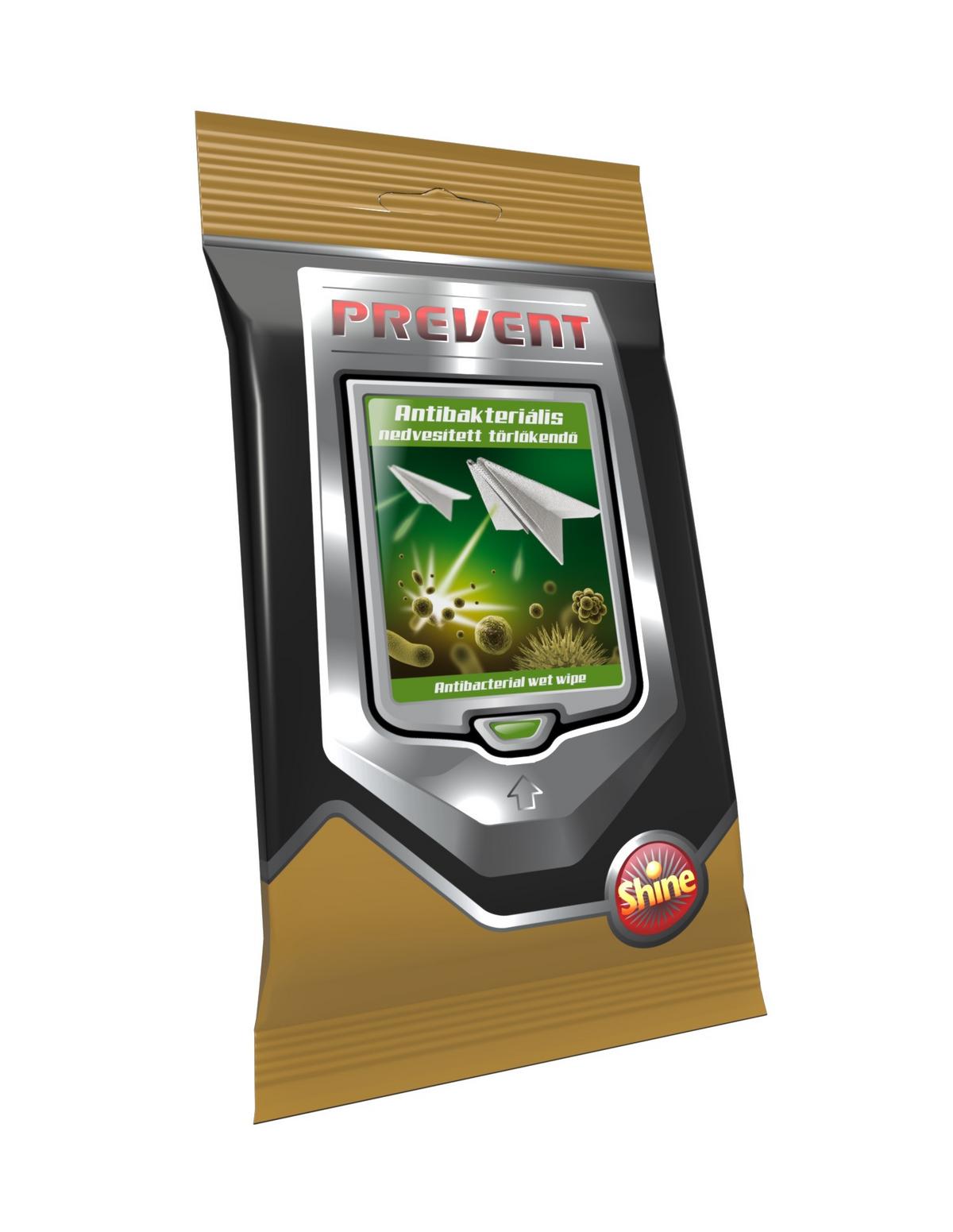 Antibakteriális Törlőkendő Prevent 25db/csomag - többszínű, Basics, papír