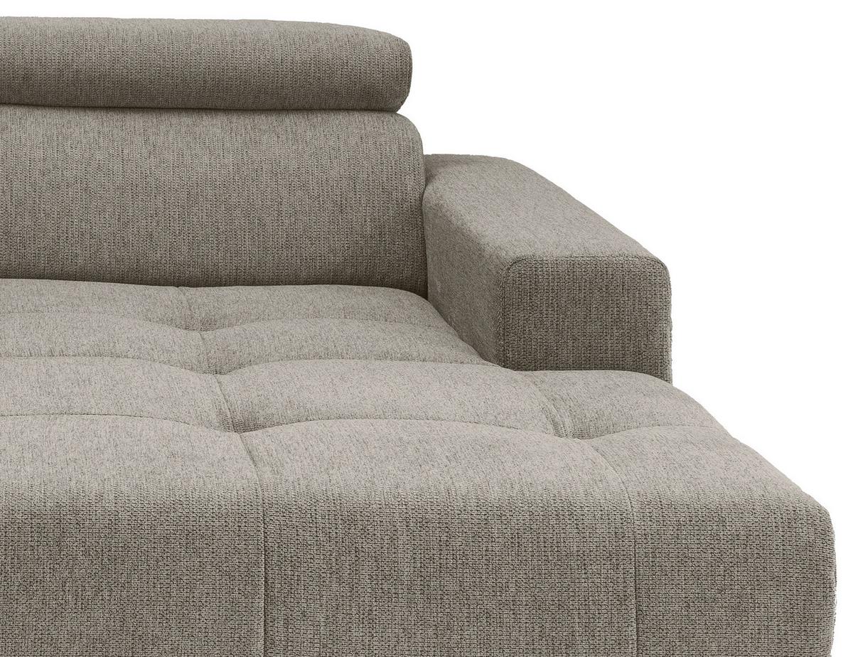 Ecksofa Intera, Beige S: 200x188 Cm - Beige/Schwarz, KONVENTIONELL, Textil (200/188cm) - Livetastic