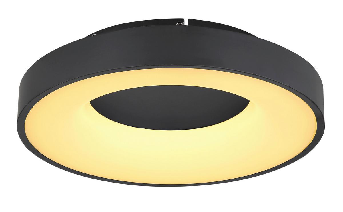 Led-deckenleuchte 41758-30b - Opal/Schwarz, Design, Kunststoff/Metall (40/10cm) - Globo