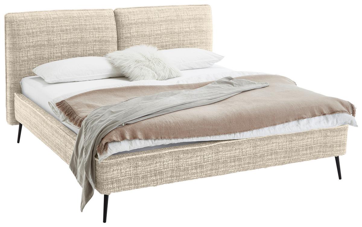 Polsterbett Infinity Liberty Beige 180x200cm - Beige/Schwarz, MODERN, Textil (180/200cm) - Livetastic