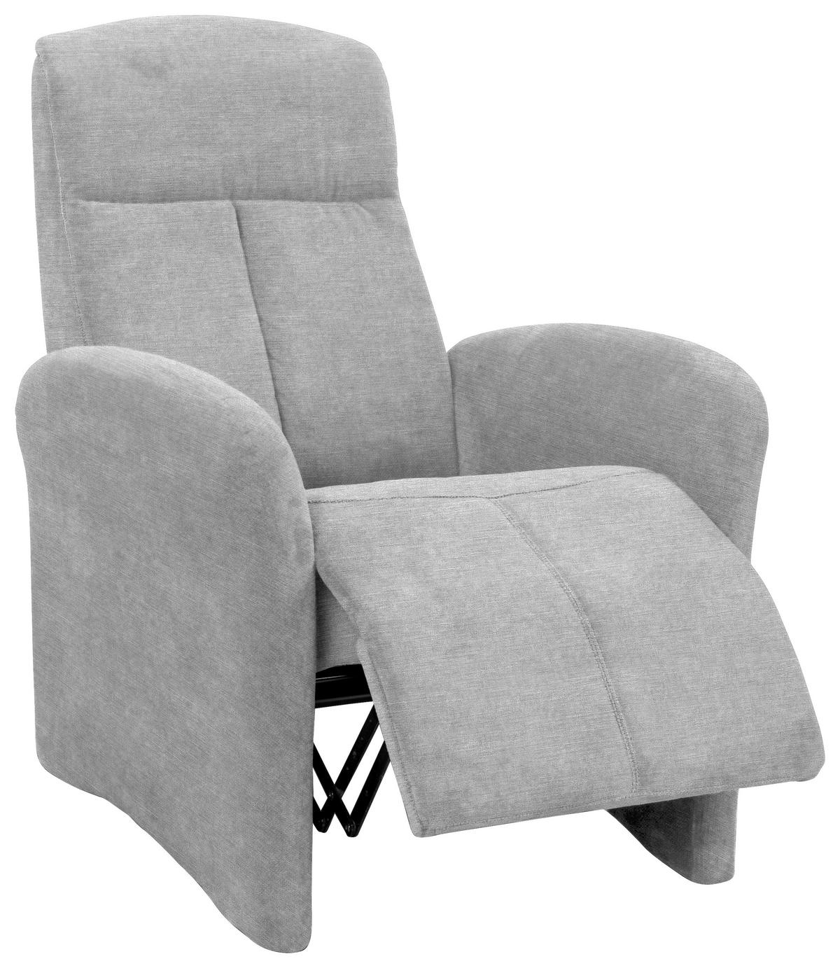 Tv-fotel Ralf - világosszürke, Modern, textil (75/108/87cm)