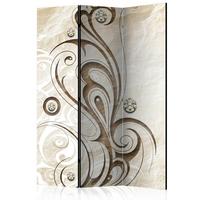 Paravent Beige Hellbraun B: 135 Cm - Hellbraun/Beige, Basics, Holz/Textil (135/172/3cm) - artgeist