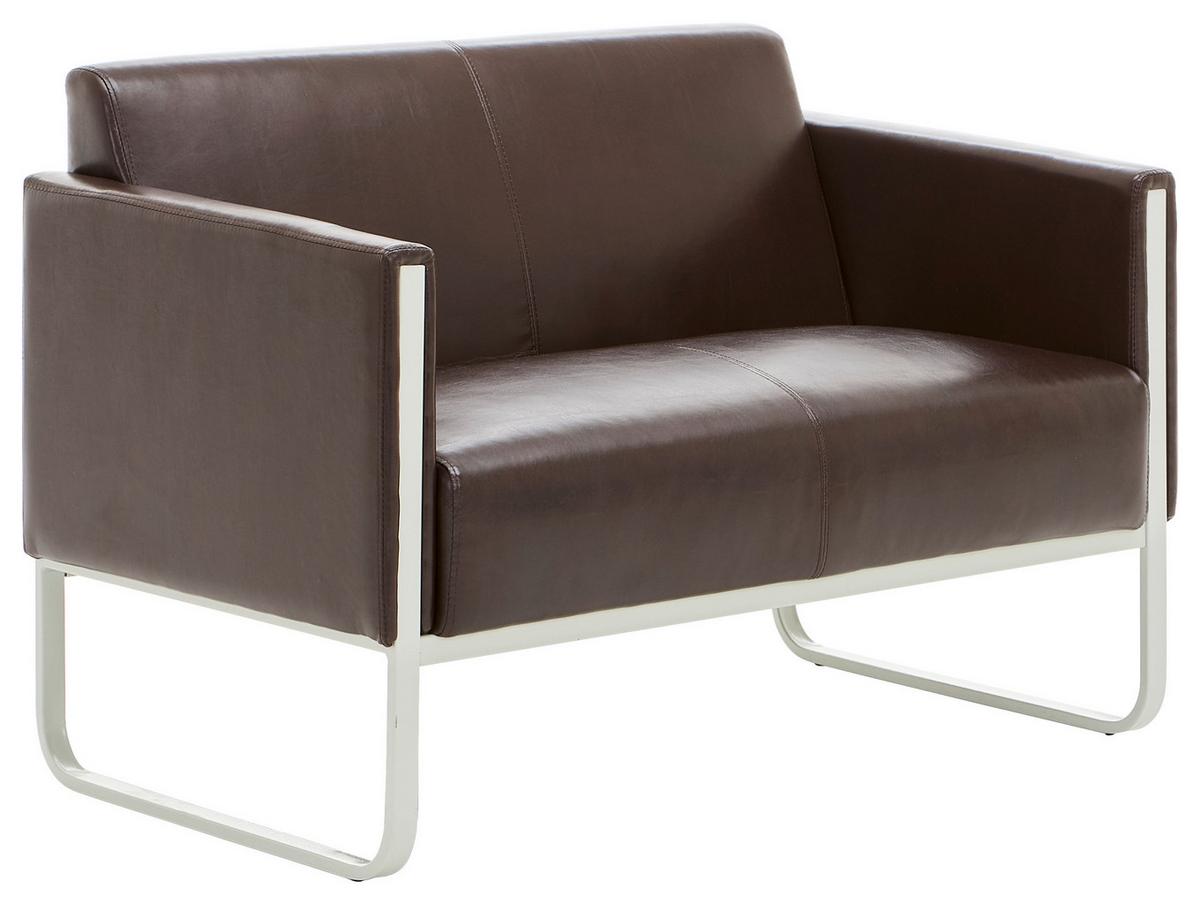 2-sitzer-sofa Aruba Dunkelbraun - Dunkelbraun/Grau, MODERN, Textil (111/78/71cm) - MID.YOU