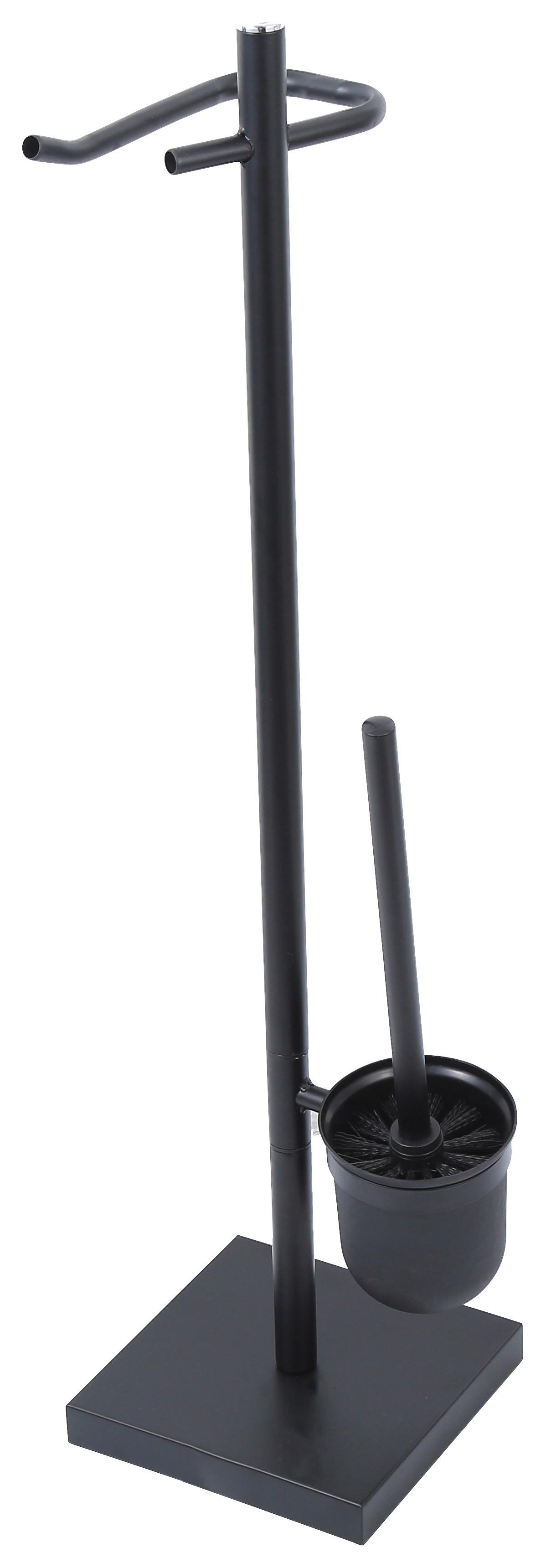 WC kefa so stojanom GRADO - čierna, Konventionell, kov/plast (18/73,5/18cm) - Ondega
