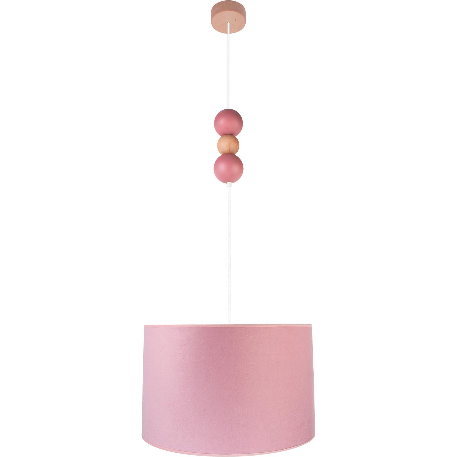 Hängeleuchte 8553222 Pendel Bolla 40 -Rosa - Altrosa/Naturfarben, Basics, Holz (40/110cm)