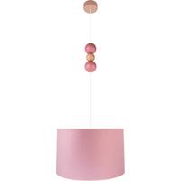 Hängeleuchte 8553222 Pendel Bolla 40 -Rosa - Altrosa/Naturfarben, Basics, Holz (40/110cm)
