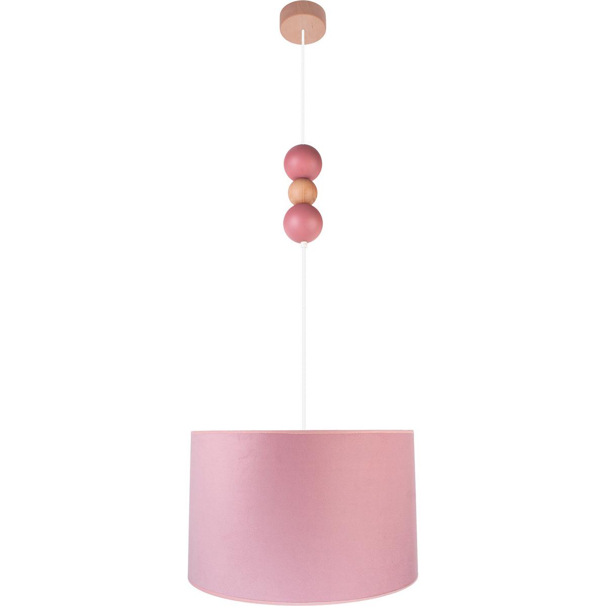 Hängeleuchte 8553222 Pendel Bolla 40 -Rosa - Altrosa/Naturfarben, Basics, Holz (40/110cm)