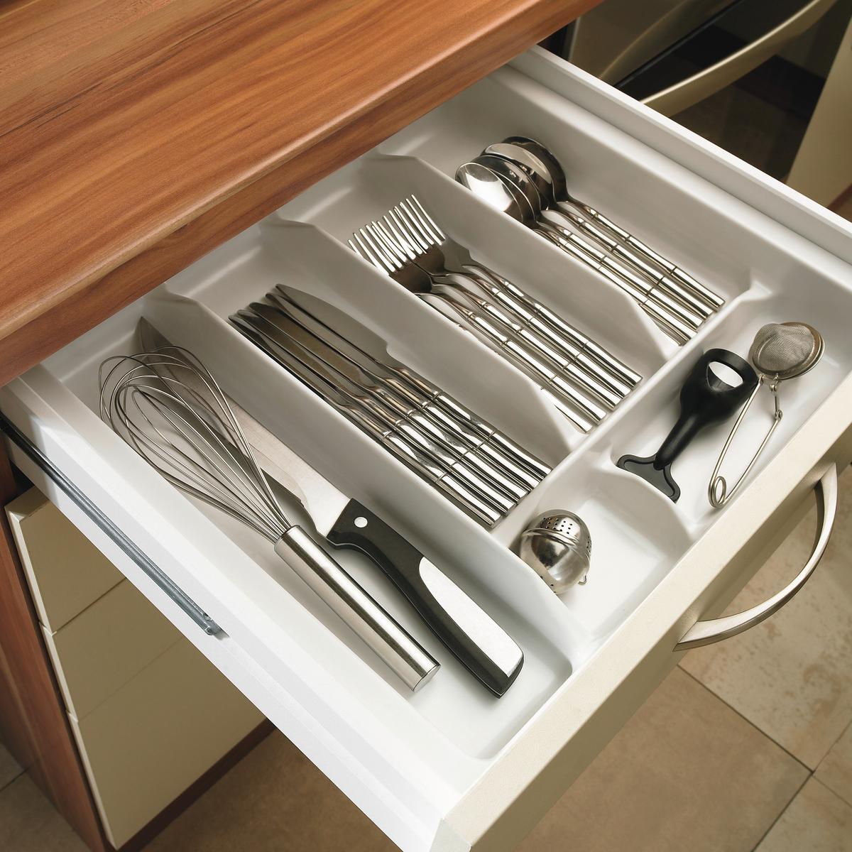 PRÍBORNÍK DO ZÁSUVKY BEST50-S - biela, Modern, plast (43,3/38,4cm)