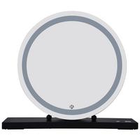 Wandspiegel Led Schwarz B: 53 Cm - Schwarz, Basics, Glas/Holzwerkstoff (53/10/60cm) - Kayoom