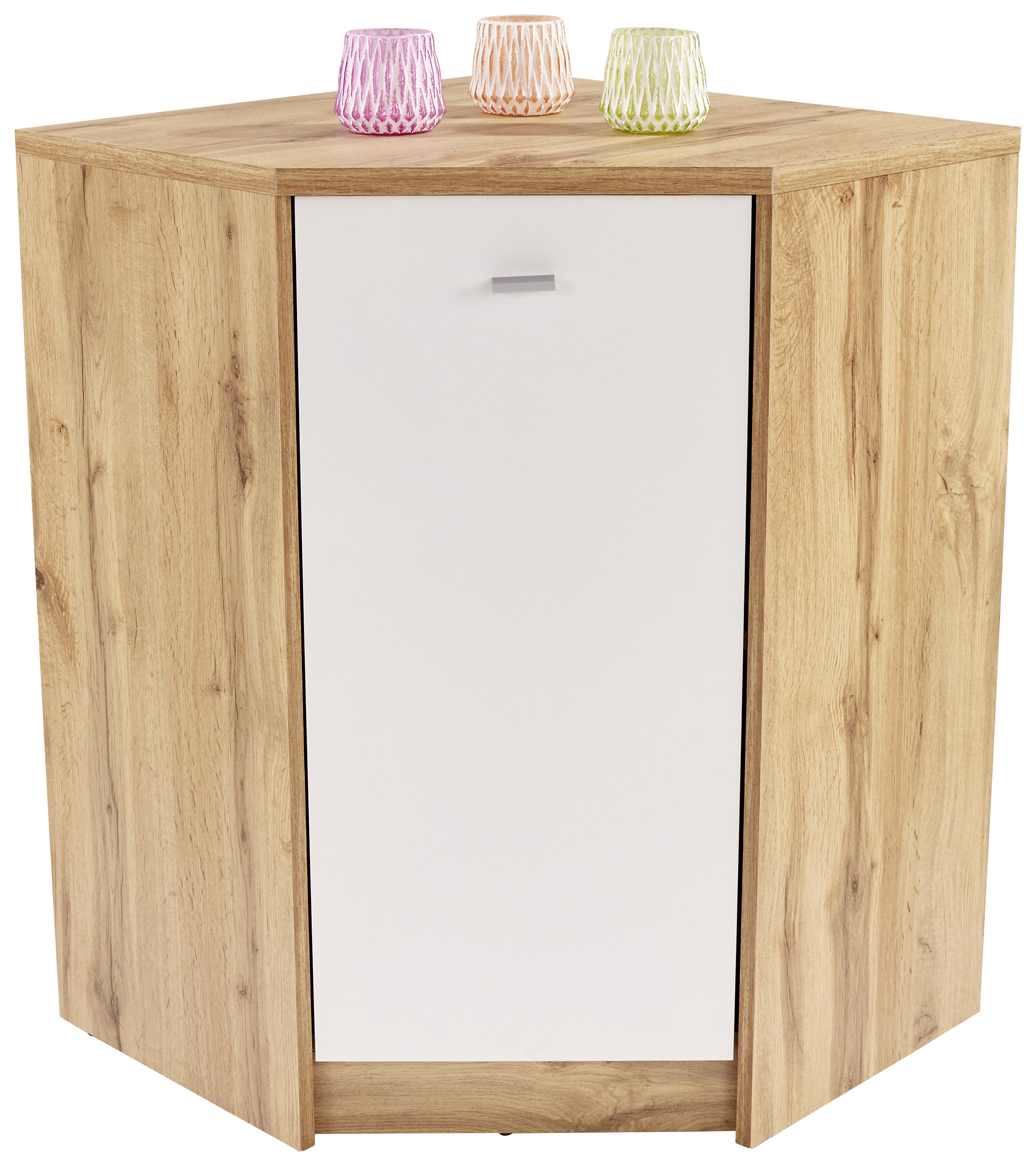 Kommode B 61cm 4-You New, Wotan Eiche Dekor/Weiß - Eichefarben/Schwarz, MODERN, Holzwerkstoff (60,9/85,4/60,9cm)
