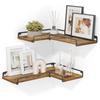 Eckregal Schwarz, Dunkelbraun B: 40 cm - Dunkelbraun/Schwarz, Trend, Holzwerkstoff/Metall (40/4/29cm) - MID.YOU