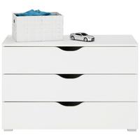 KOMODA WHITE - bílá, kompozitní dřevo (93/62/42cm)