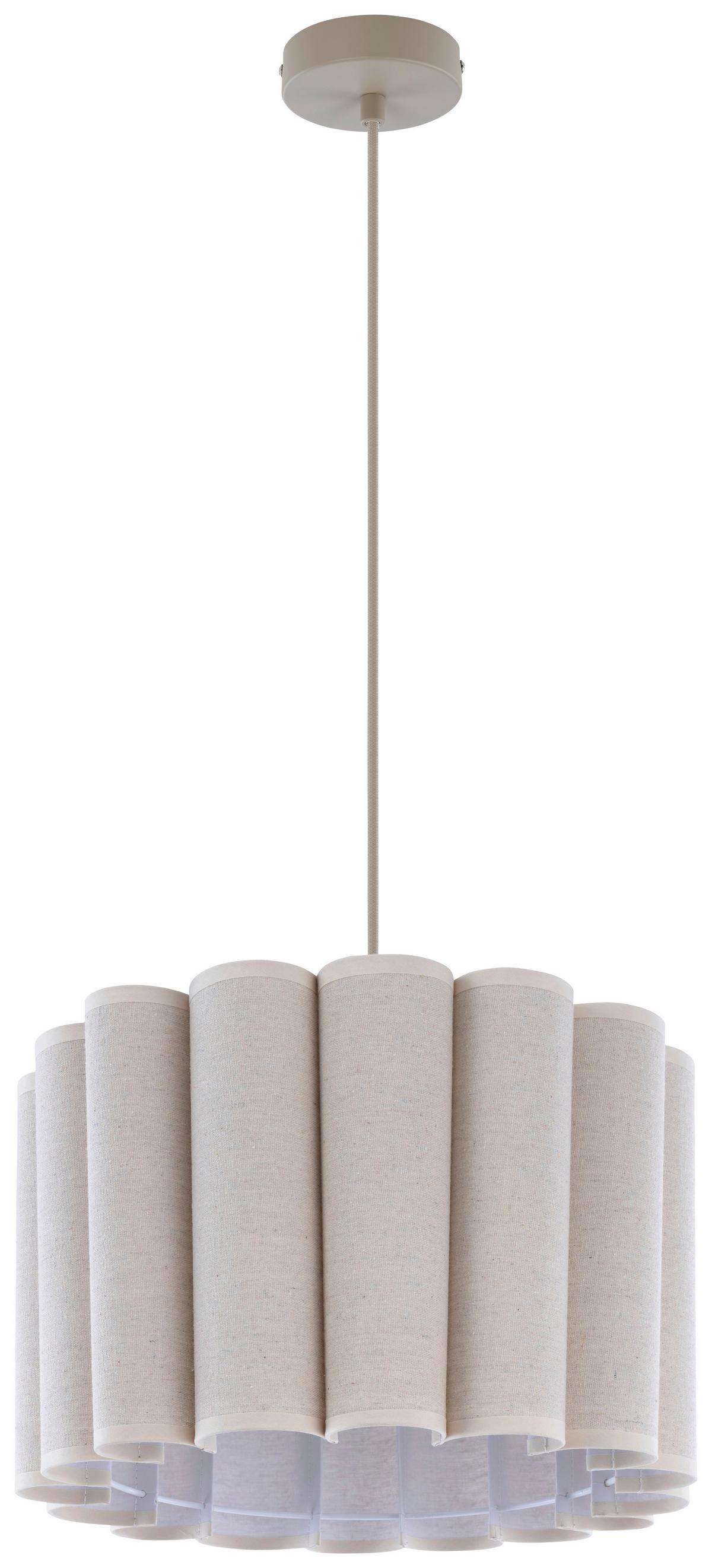 ZÁVĚSNÉ SVÍTIDLO SEJLA - béžová, Moderní, kov/textil (40/40/120cm) - Mömax