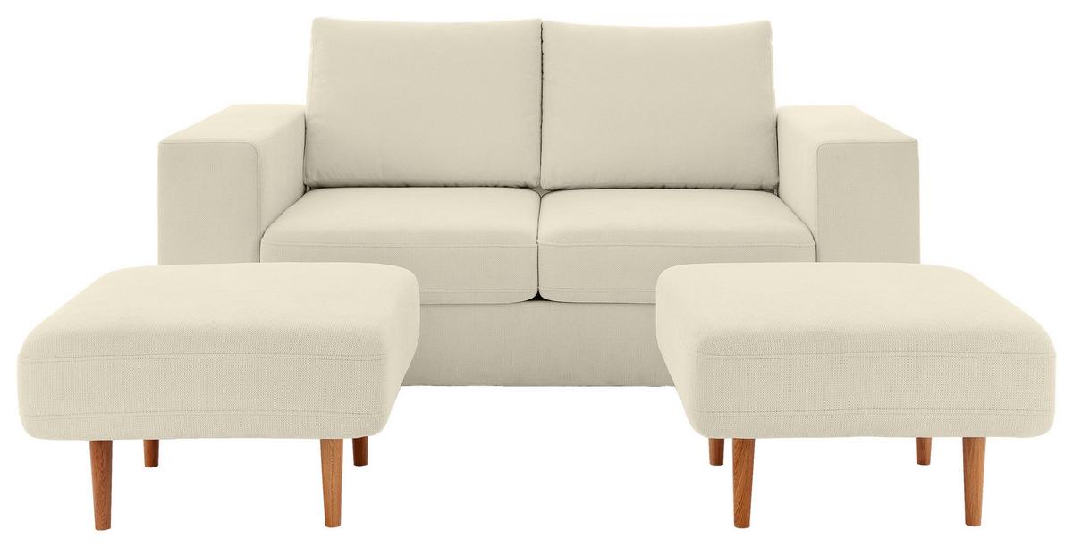 3-Sitzer-Sofa Looks V-1 - Eichefarben/Creme, Design, Textil (212/96/107cm) - LOOKS by W.Joop