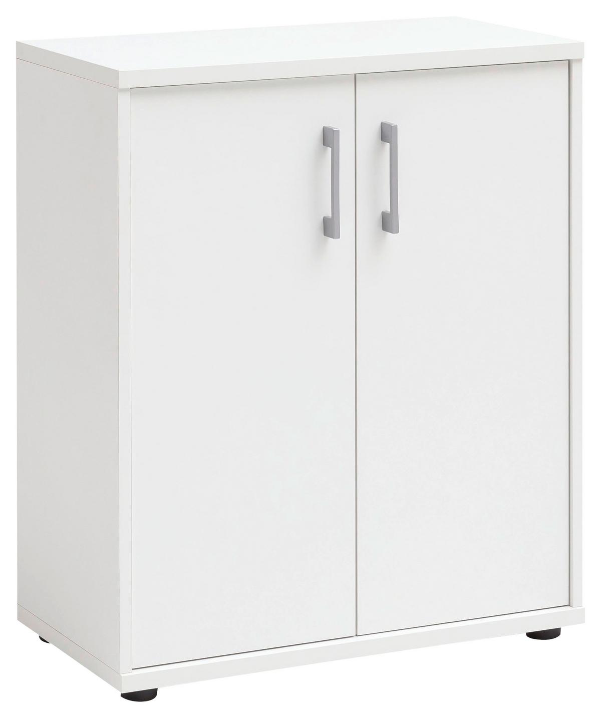 Aktenschrank Serie Weiß B: 65,1 cm - Weiß, Basics, Holzwerkstoff (65,1/77,3/34,5cm) - MID.YOU