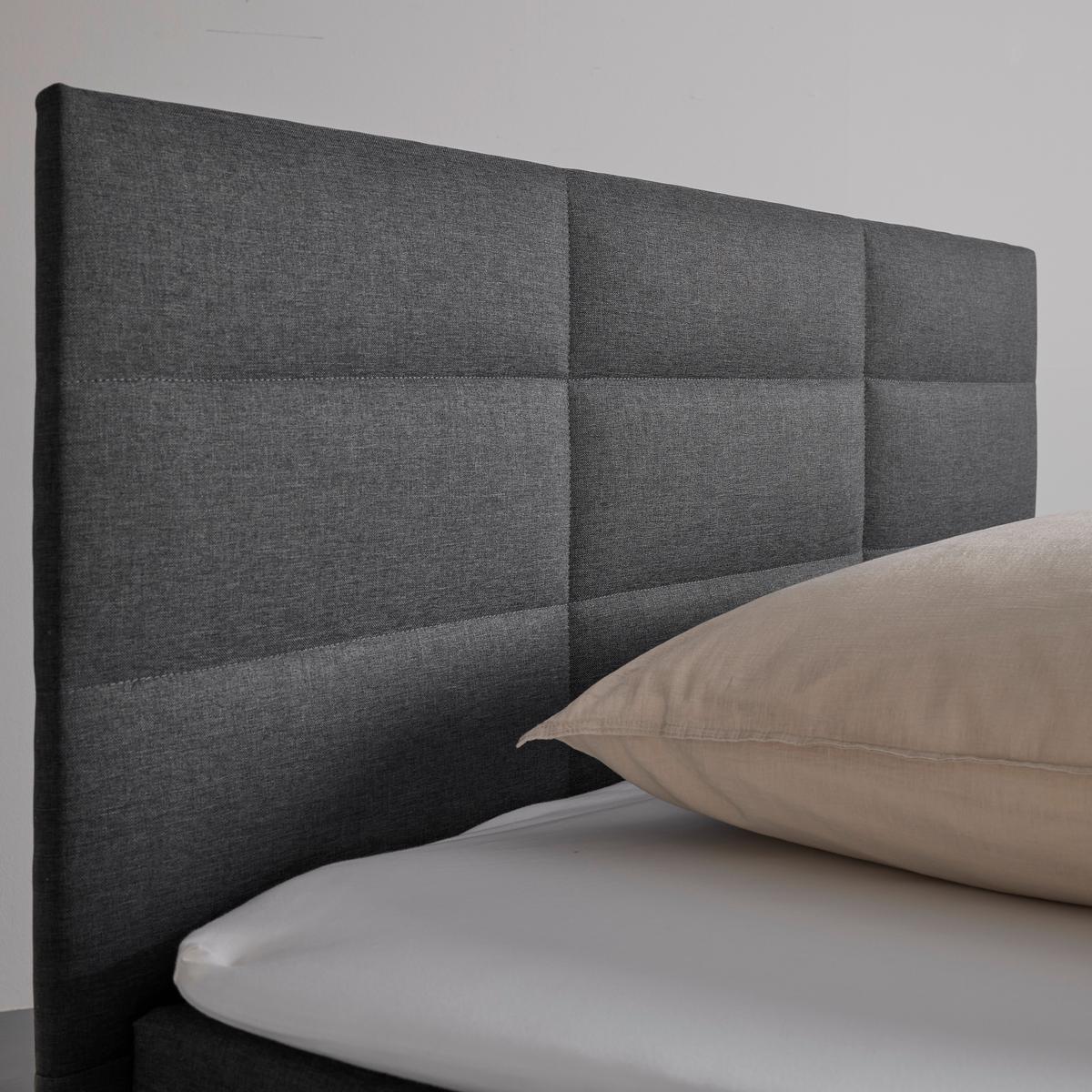 Manželská boxspring posteľ Lisa, 140x200, sivá - čierna/tmavosivá, Modern, drevo/kompozitné drevo (140/200cm) - Bessagi Home