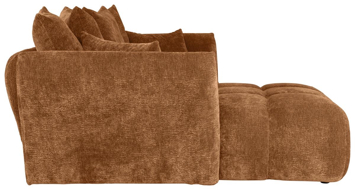 Univerzálna sedačka CAMMELLIO, oranžová ženilka, 7 vankúšov - oranžová/čierna, Modern, textil (296/75-95/189cm) - Mömax
