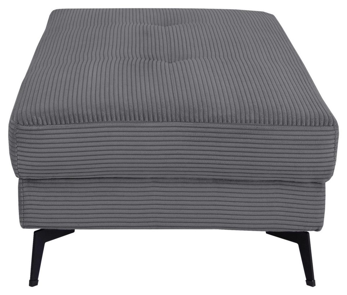 Hocker Zero Dunkelgrau B: 140 cm - Dunkelgrau/Schwarz, Trend, Textil (140/46/80cm)