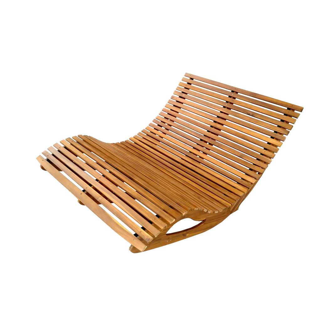 Schaukelliege Akazie Braun LxBxH: 156x120x72 cm