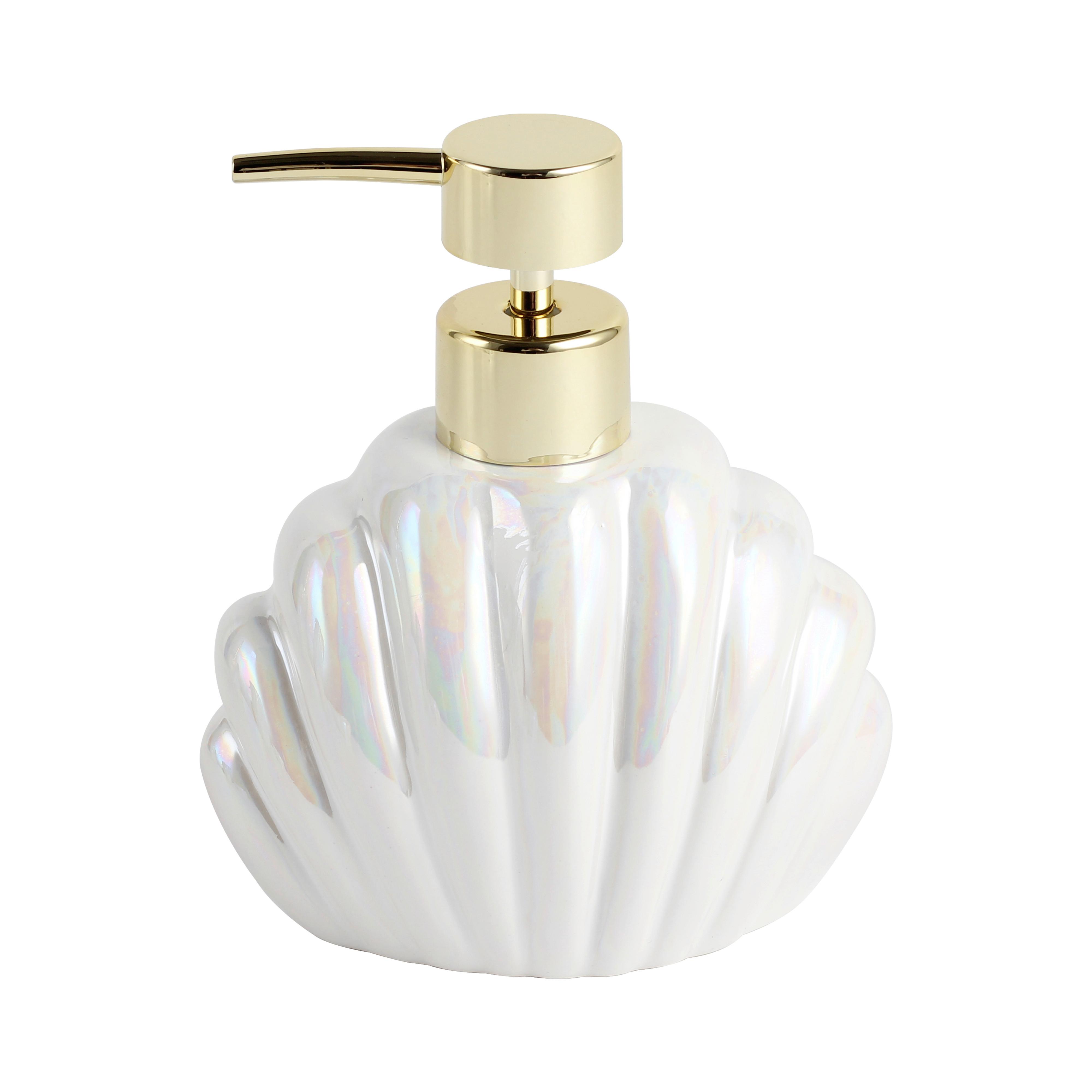 Dávkovač mydla ARIELLE - perleťová, Modern, plast/keramika (12/8,2/14cm) - Mömax