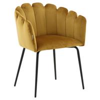 Stuhl Limhamn - Gelb, Design, Textil/Metall (61/76.56/54cm) - Livetastic