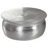 Runder Couchtisch Metall Mit Ablage Karam, Silberfarben - Silberfarben, LIFESTYLE, Metall (75/75/31cm) - MID.YOU