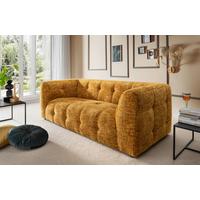 2,5-sitzer Velice, Goldfarben B: 218 Cm - Goldfarben/Schwarz, Design, Textil (218/72/95cm) - Livetastic